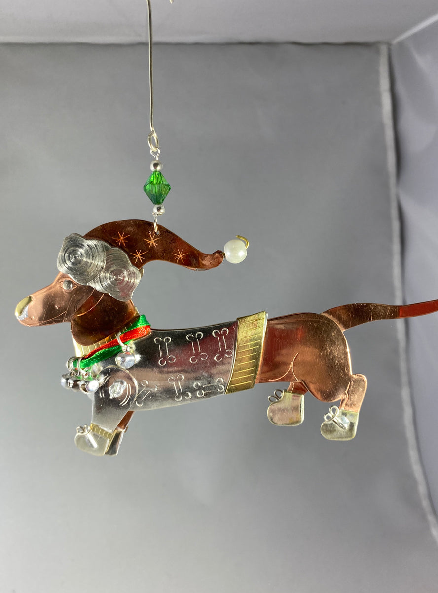 Vintage dachshund clearance ornament