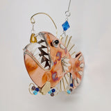 Hand Crafted Angler Fish Metal Ornament