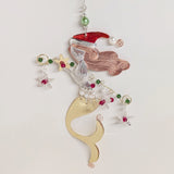 Christmas Mermaid Metal Ornament