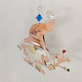 Flower Gnome Metal Ornament