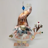 Flower Gnome Metal Ornament