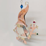 Flower Gnome Metal Ornament