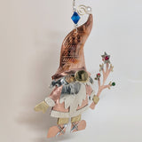 Flower Gnome Metal Ornament