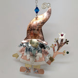 Flower Gnome Metal Ornament