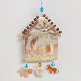 Manger And Animals metal ornament