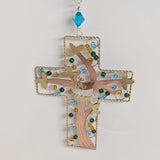 Bird in Tree Cross Ornament