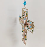 Bird in Tree Cross Ornament