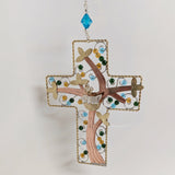 Bird in Tree Cross Ornament