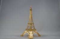 24K Gold Plated Eiffel Tower Figurines with Swarovski Crystals