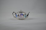 Silver Plated Teapot Figurine with Swarovski Crystals