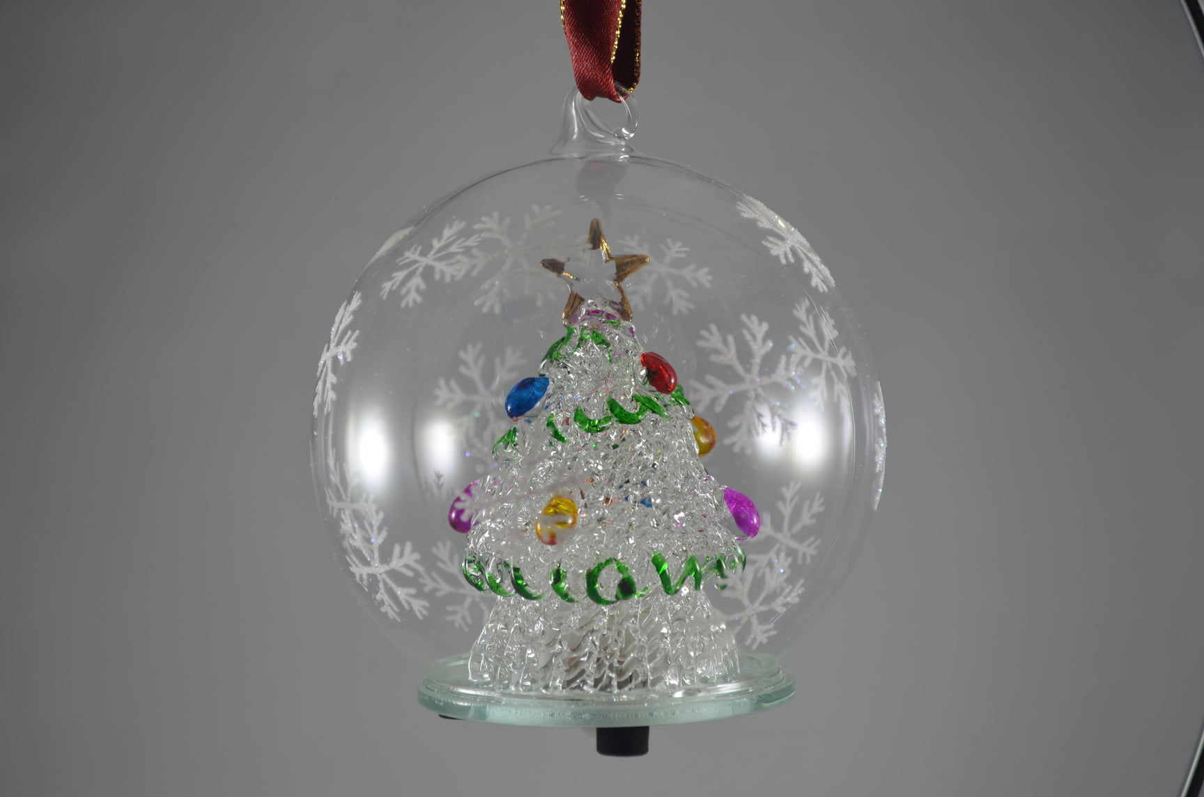 Lightup Christmas Tree Glass Globe Ornament Bohemia Gifts & Crystals