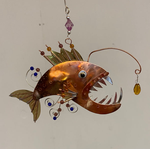 Hand Crafted Angler Fish Metal Ornament – Bohemia Gifts & Crystals Hand Crafted Angler Fish Metal Ornament – Bohemia Gifts & Crystals