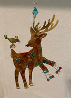 Hand Crafted Metal Reindeer Ornament